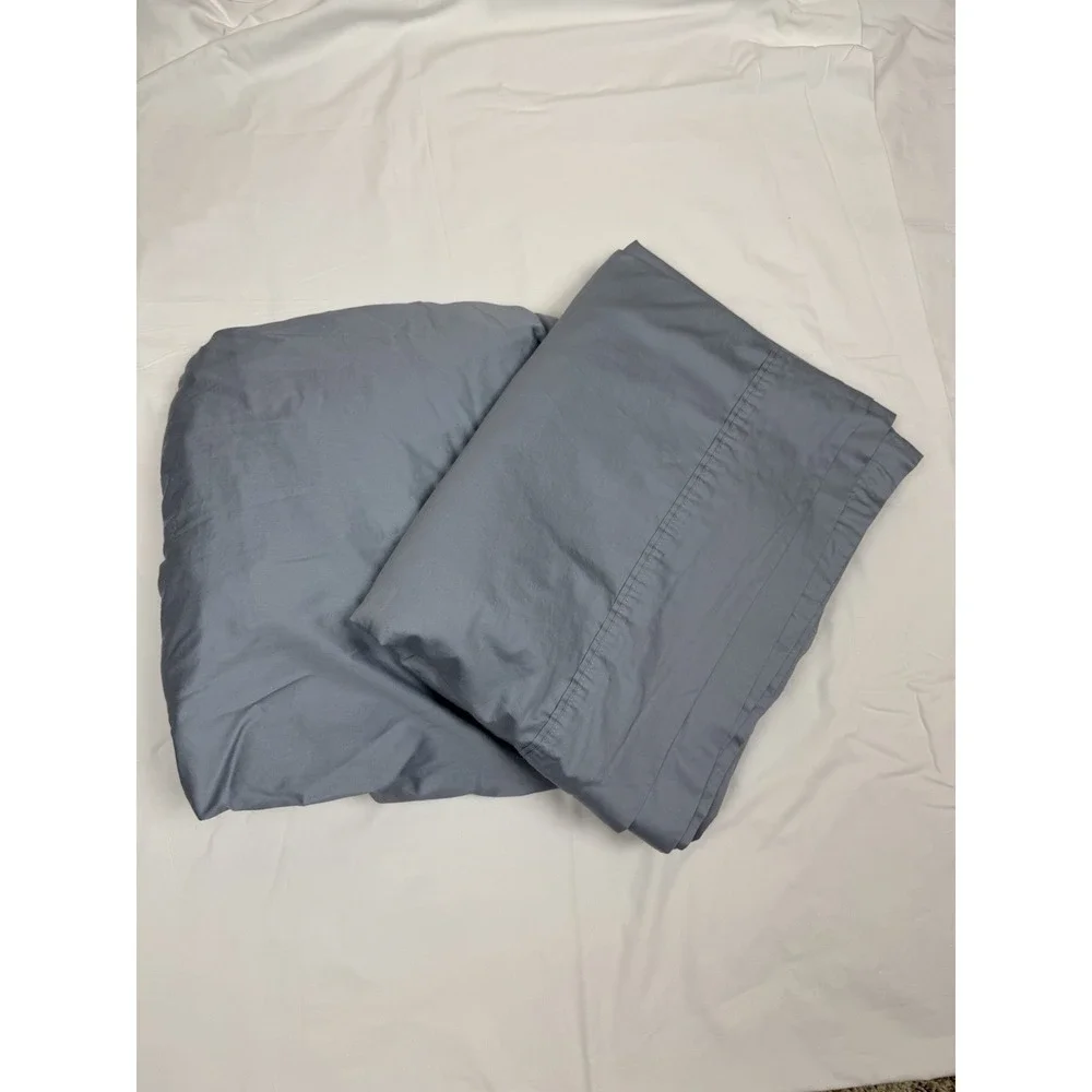 Lauren Ralph Lauren Blue Grey King Sheet Set- Fitted and Flat Sheet 108x96